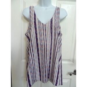 Puella Women Small Pullover Strapped Swing Top Striped Red White Blue USA